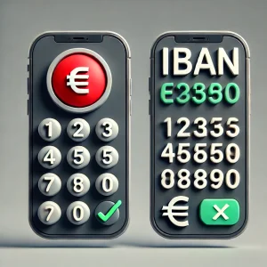 typefout te maken bij het overmaken van geld