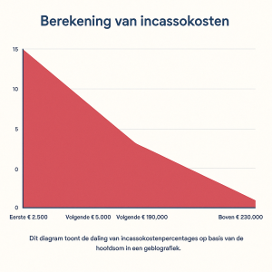 Diagram incassokosten berekenen